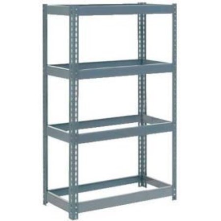 GLOBAL EQUIPMENT Extra Heavy Duty Shelving 36"W x 12"D x 72"H With 4 Shelves, No Deck, Gray 717042